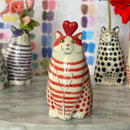 GobekUsa Cat Polka Dot Resin Flower Bud Vase