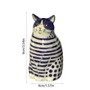 Colorful polka dot cat vase living room ceramic decor