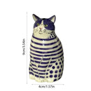 Colorful polka dot cat vase living room ceramic decor