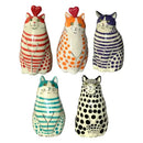 Colorful polka dot cat vase living room ceramic decor by Decorbites