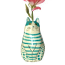 Colorful polka dot cat vase living room ceramic decor