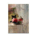 GobekUsa Cat Reading on Toilet Wall Art