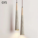 GobekUsa Cement Cream LED Chandelier for Bedroom Bedside and Front Desk Lighting