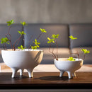 GobekUsa Ceramic Flower Pot with Tripod Stand