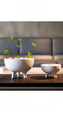 GobekUsa Ceramic Flower Pot with Tripod Stand