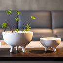 GobekUsa Ceramic Flower Pot with Tripod Stand