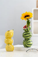 GobekUsa Ceramic Fruit Vase for Home and Office