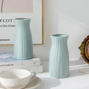 GobekUsa Ceramic-Look Plastic Flower Pots for Home and Garden