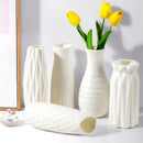GobekUsa Ceramic-Look Plastic Flower Pots for Home and Garden