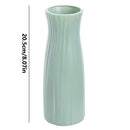 Ribbed white plastic vase imitation living room flower pot