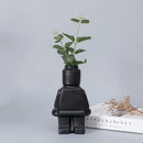 Green glitter ceramic robot vase living room nordic style decor by Decorbites