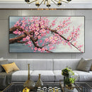 GobekUsa Cherry Blossom Canvas Art for Modern Living Room