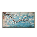 GobekUsa Cherry Blossom Canvas Art for Modern Living Room
