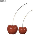 GobekUsa Cherry Fruit Sculpture Resin Desk Ornament Modern Home Decoration
