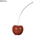 GobekUsa Cherry Fruit Sculpture Resin Desk Ornament Modern Home Decoration