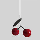GobekUsa Cherry Glass Pendant Lights: Nordic Red/White Lamp for Home Decor & Lighting