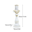 Regal black & gold resin chess figurines living room decor by Decorbites