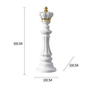 Black and gold chess pieces figurines living room decor by Decorbites