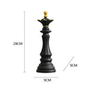 Black and gold chess pieces figurines living room decor by Decorbites