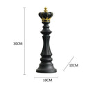 Black and gold chess pieces figurines living room decor by Decorbites