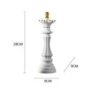 Black and gold chess pieces figurines living room decor by Decorbites
