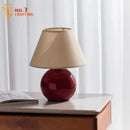 GobekUsa Chestnut Glass Table Lamp LED E27 Desk Light for Bedroom Living Room
