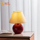 GobekUsa Chestnut Glass Table Lamp LED E27 Desk Light for Bedroom Living Room