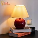 GobekUsa Chestnut Glass Table Lamp LED E27 Desk Light for Bedroom Living Room