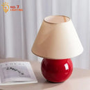 GobekUsa Chestnut Glass Table Lamp LED E27 Desk Light for Bedroom Living Room