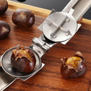 Stainless steel serrated chestnut opener kitchen tool by Decorbites