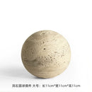 GobekUsa Chestnut Stone Wabi Sabi Wind Round Ball Geometric Rock Ornament Figurines