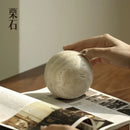 GobekUsa Chestnut Stone Wabi Sabi Wind Round Ball Geometric Rock Ornament Figurines