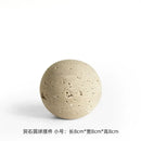 GobekUsa Chestnut Stone Wabi Sabi Wind Round Ball Geometric Rock Ornament Figurines