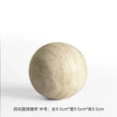 GobekUsa Chestnut Stone Wabi Sabi Wind Round Ball Geometric Rock Ornament Figurines