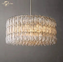 GobekUsa Chiara Clear Glass Modern Black Chandelier for Living Room Dining Kitchen