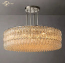GobekUsa Chiara Clear Glass Modern Black Chandelier for Living Room Dining Kitchen