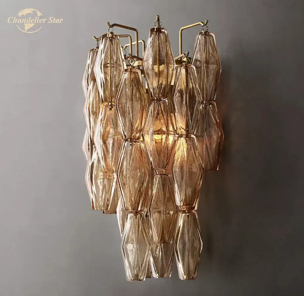 GobekUsa Chiara Glass LED Wall Sconce Light Fixture, photo 4 of 6