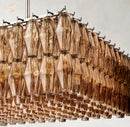 GobekUsa Chiara Smoke Glass Linear Chandelier for Dining & Living Room