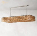 GobekUsa Chiara Smoke Glass Linear Chandelier for Dining & Living Room