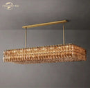 GobekUsa Chiara Smoke Glass Linear Chandelier for Dining & Living Room
