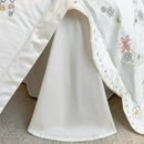 GobekUsa Chic Flowers Embroidery Princess Bedding Set - 100% Egyptian Cotton - Duvet Cover, Sheet, Pillowcases