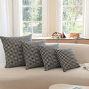 Chic black & white houndstooth pillow cover living room cushion cover by Decorbites