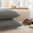 Chic black & white houndstooth pillow cover living room cushion cover by Decorbites