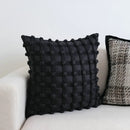Chic pillow cover set black & white knit living room decor by Decorbites