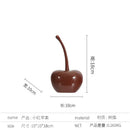 GobekUsa Chic Red Cherries Resin Ornaments for Home Decor and Table Accessories
