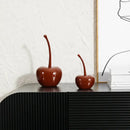 GobekUsa Chic Red Cherries Resin Ornaments for Home Decor and Table Accessories