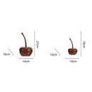 GobekUsa Chic Red Cherries Resin Ornaments for Home Decor and Table Accessories