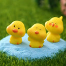 Cute yellow and translucent chick doll figurines miniature fairy decor by Decorbites