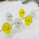 Cute yellow and translucent chick doll figurines miniature fairy decor by Decorbites