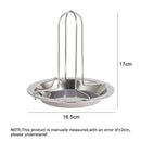 Stainless steel chicken roaster rack and bowl set kitchen bbq stand by Decorbites